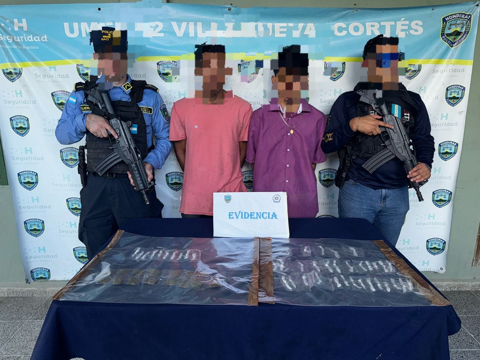 Por tráfico de drogas, DPI captura a dos presuntos miembros de la estructura criminal «MS-13» en la zona norte del país